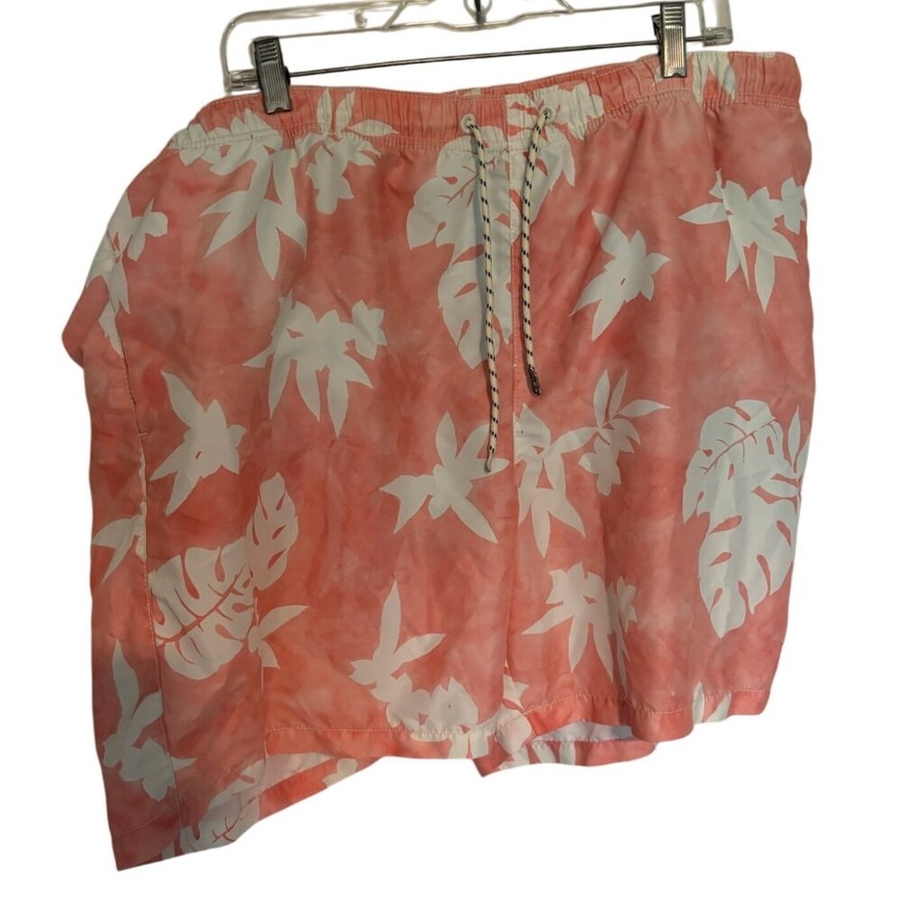 Tommy Bahama Mens Relax Swim Shorts Coral White Floral Print Sz XXL